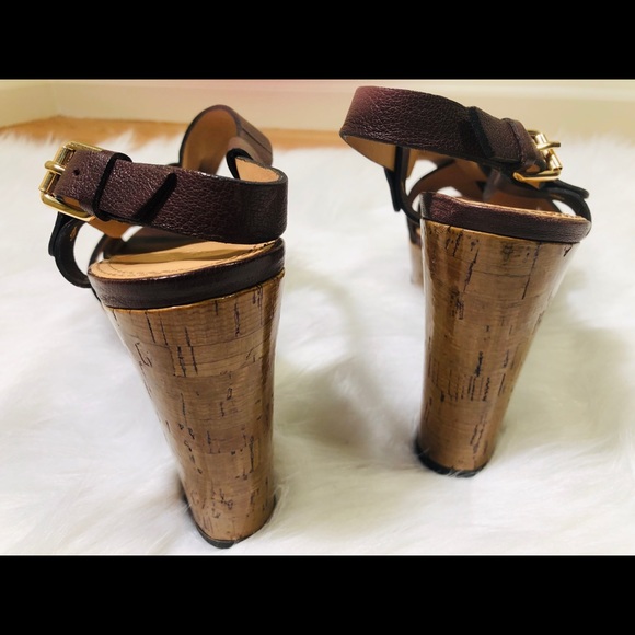 Barney’s NY Brown Cork Platform Sandals Size:10 - Picture 6 of 8